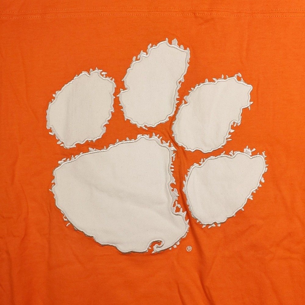 Clemson Tigers Mitchell & Ness NCAA 2XL XXL Shirt Cut Fabric Embroidery Art NWT - Picture 3 of 7